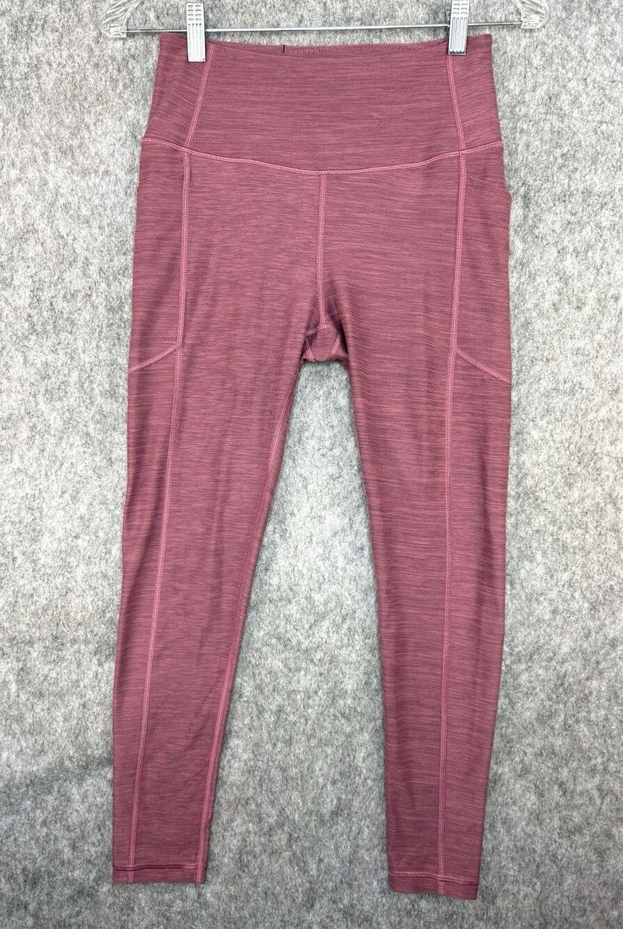 Victoria's Secret Leggings Pink With Side Pockets Size 6 Compression Yoga Pants